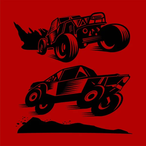 Dirty Race Car Design Illustration Vector — Stock Vector