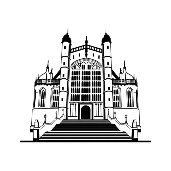 Capela São Jorge Construção Ilustração Design Vector —  Vetores de Stock