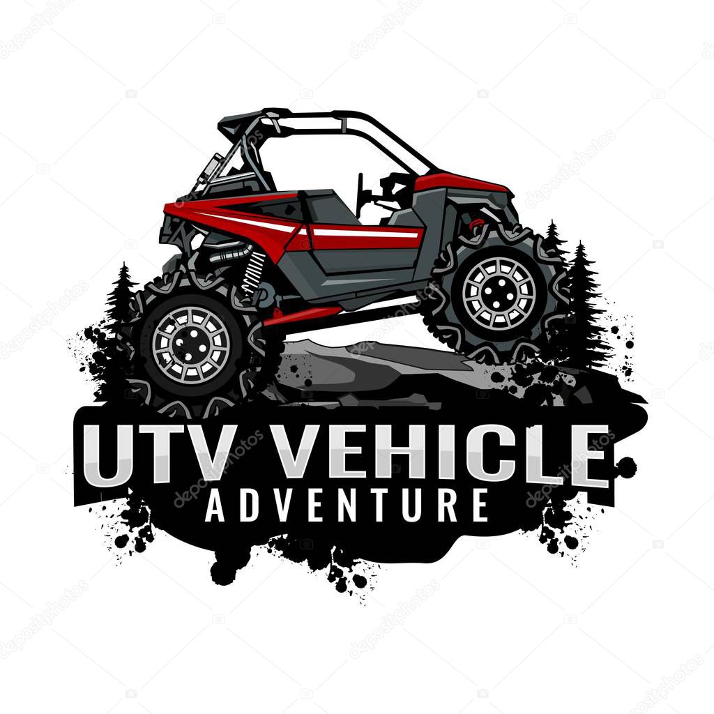 Utv logo design icon vector