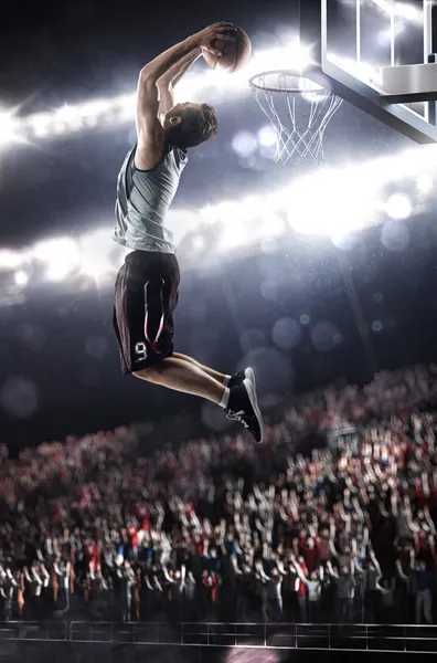 Jogador de basquete em ação — Fotografia de Stock