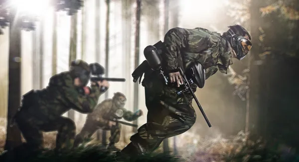 Paintball team — Stock Photo, Image