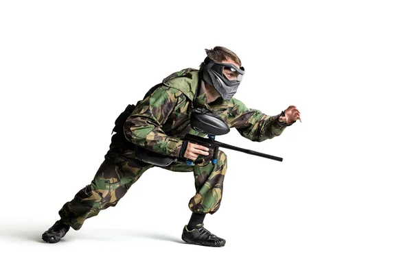 Paintballspieler — Stockfoto