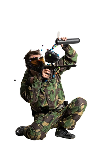 Paintballspieler — Stockfoto