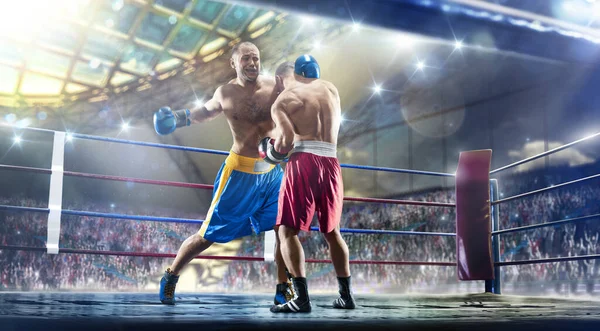 Two Professional Box Figters Grand Ring Arena — Stock Photo, Image