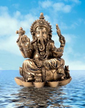 god Ganesha on water clipart