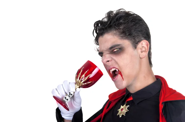 Vampiro bebiendo sangre — Foto de Stock