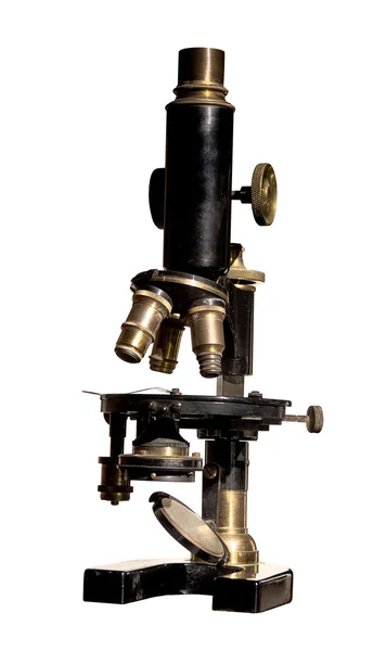 Old microscope  isolated — Stock Photo, Image