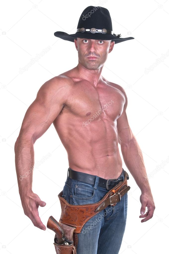 muscular cowboy
