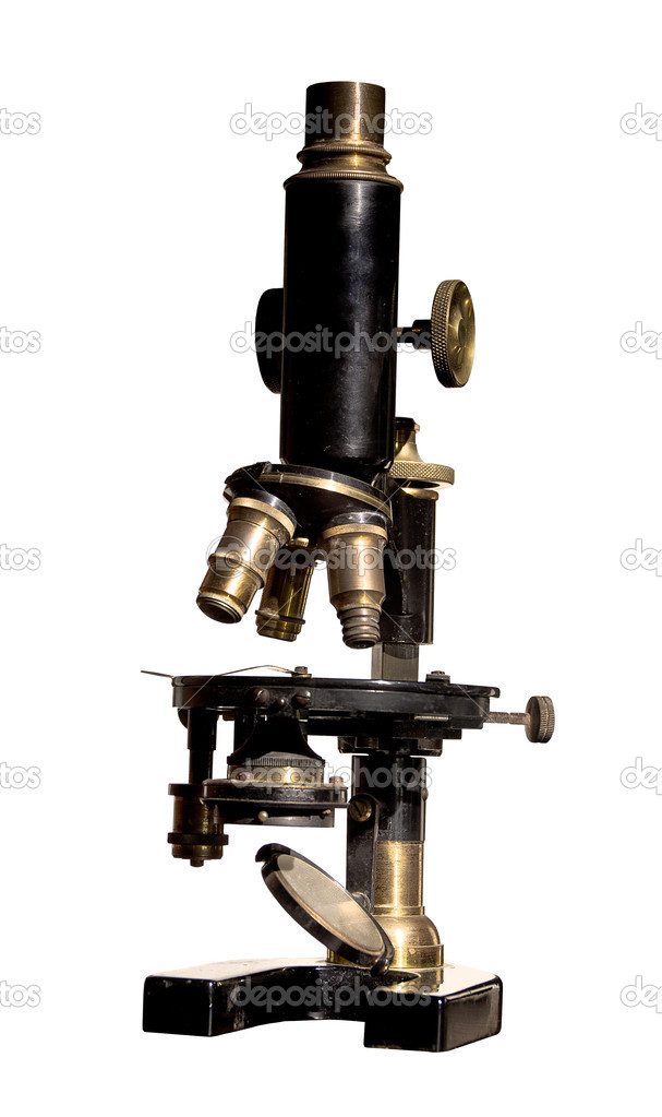 old microscope  isolated