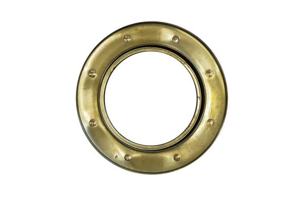 A brass ship's porthole — Stock Photo, Image