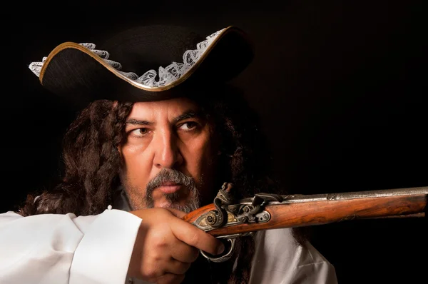 Pirate with pistol — Stock Photo, Image