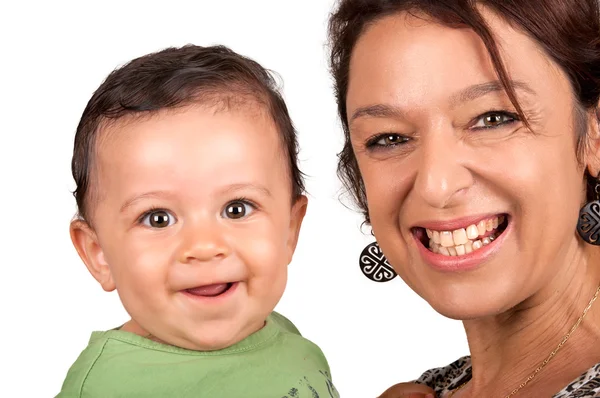 Grand-mère avec petit-fils — Photo