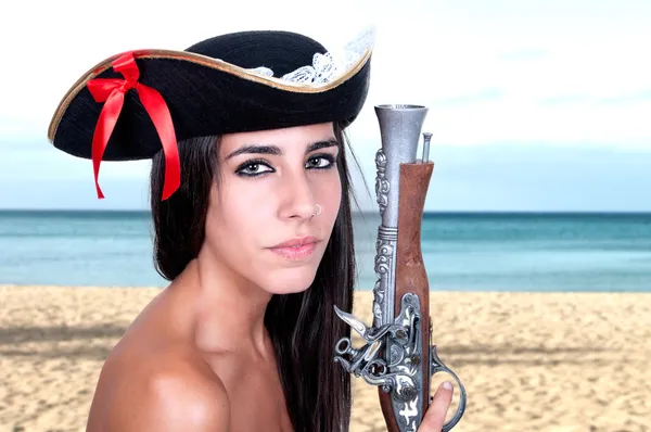 Chica pirata — Foto de Stock