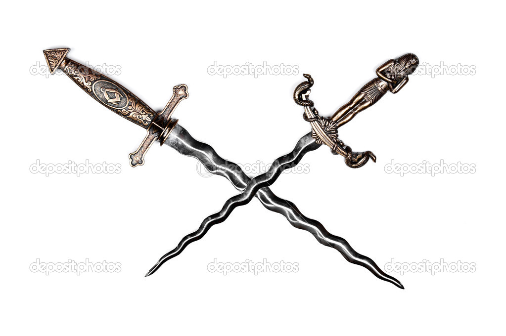 two daggers crossed 