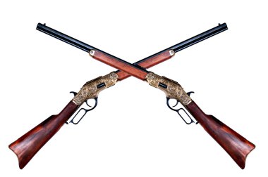 two old rifles winchester  clipart