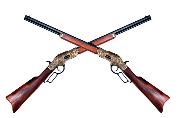 Two old rifles winchester — Stock Photo, Image