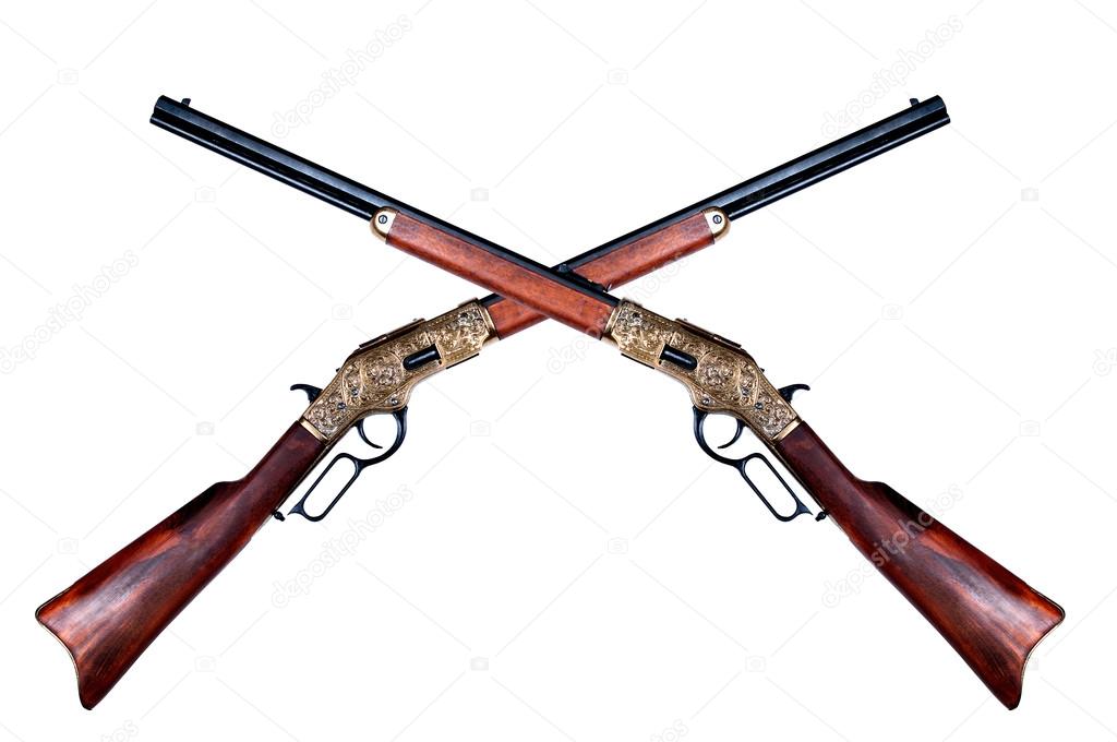 two old rifles winchester 