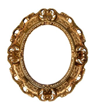 Retro altın çerçeve - oval 