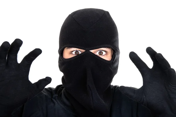 Burglar attack — Stock Photo, Image