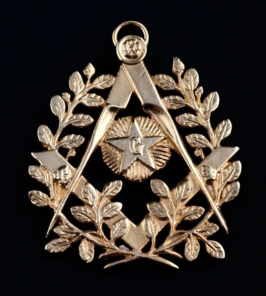 Золотая медаль масонства — стоковое фото