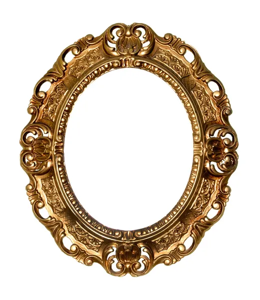 Moldura de ouro retro - Oval — Fotografia de Stock