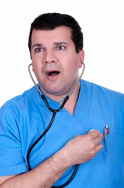 Un médecin avec stéthoscope — Photo