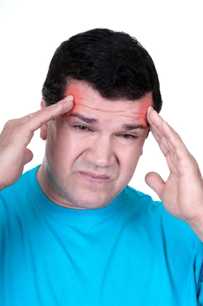 Homem com dor de cabeça — Fotografia de Stock