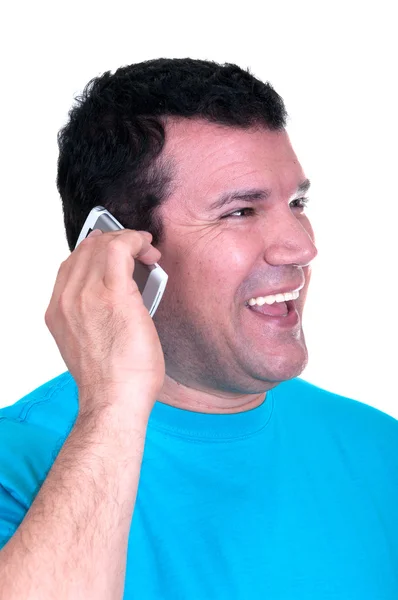 Young man talking on mobile — Stock Photo, Image