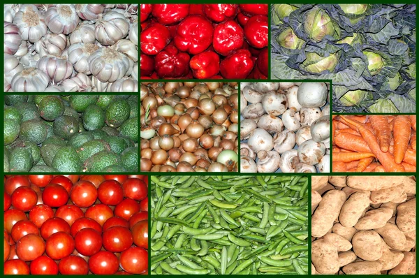 A collage of  vegetables — Stock Photo, Image