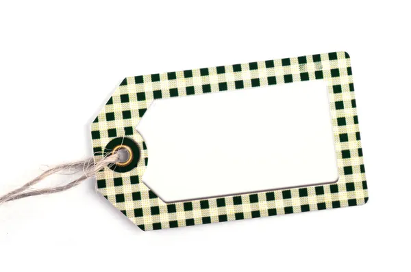 Close-up of a blank price tag — Stock Photo, Image