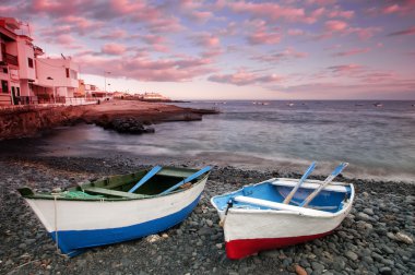 la caleta Tenerife Sahil gün batımı