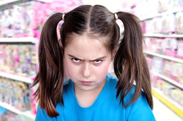 Cute angry girl — Stock Photo, Image