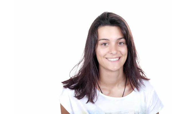 Schönes Teenager-Mädchen lächelt — Stockfoto