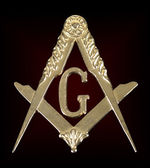 freemasonry golden medal  square  compass