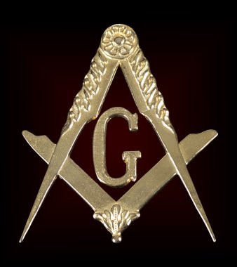freemasonry golden medal  square & compass clipart