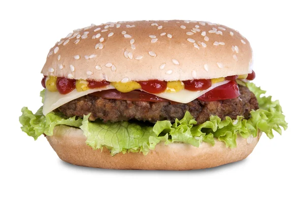 Hamburger with cheese — Stock Photo, Image