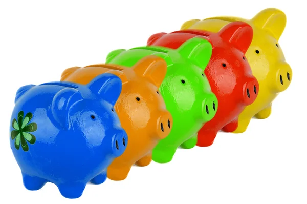 Vijf piggy bank — Stockfoto