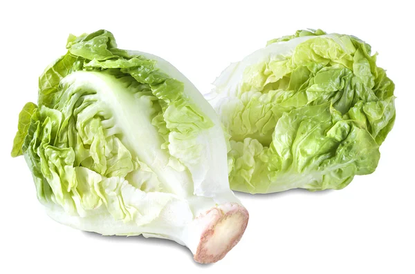 Testa di mazzo di insalata verde fresca isolata — Foto Stock