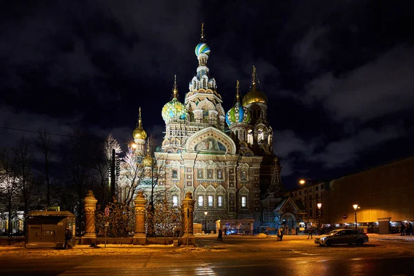 Sankt Petersburg, Ryssland - januari 2022: Frälsarens kyrka på blod Royaltyfria Stockfoton