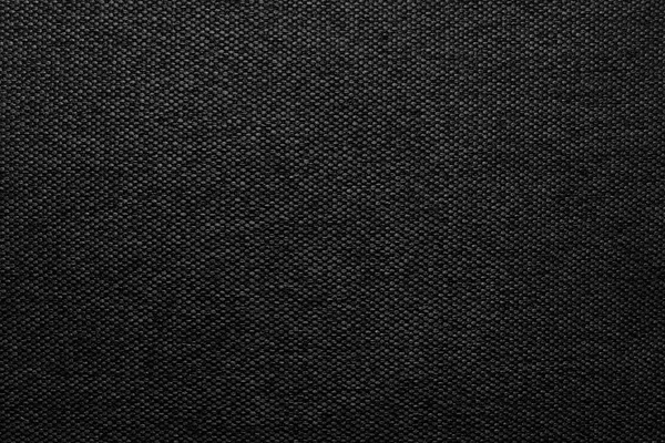 Closeup Μαύρο Ύφασμα Υφασμάτινη Υφή Καμβά Για Φόντο — Φωτογραφία Αρχείου