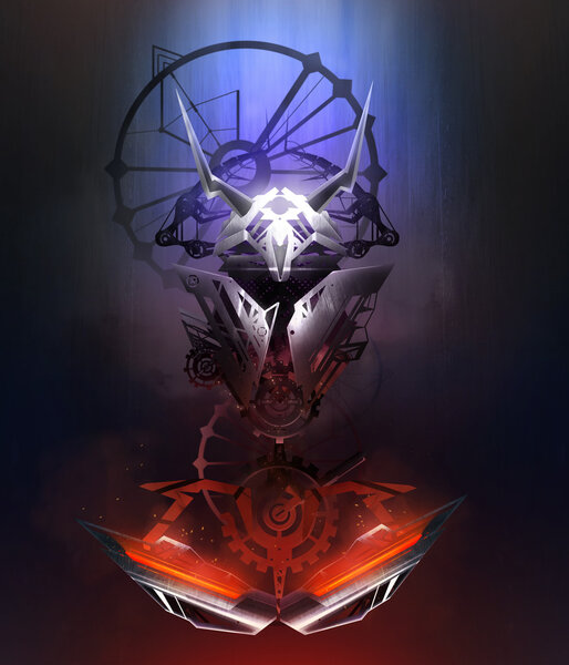 Механические абстрактные формы
