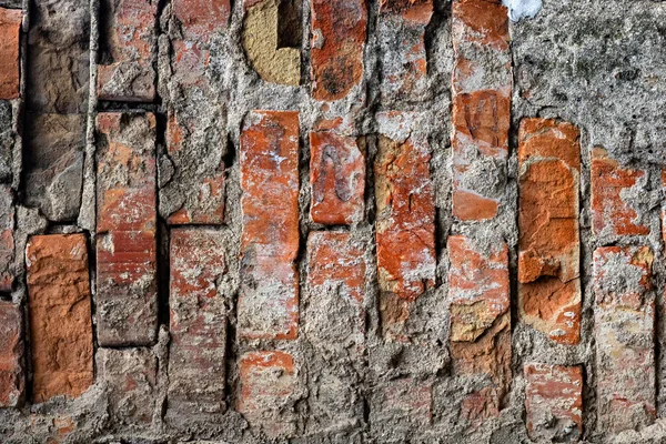 Photo Texture Old Worn Brick Wall Surface — Stock Photo, Image