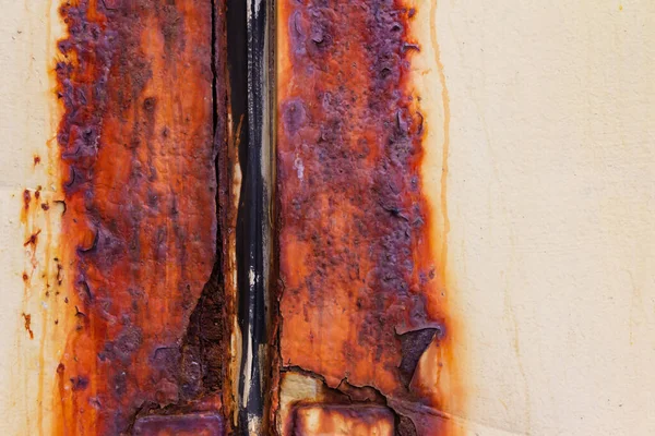 Texture Photo Worn Rusty Orange Colored Steel Door Hinge — Stock Photo, Image