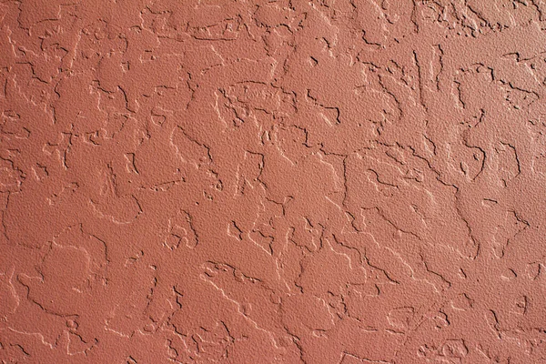 赤い色の装飾コンクリート壁のスタッコの写真のテクスチャ — ストック写真