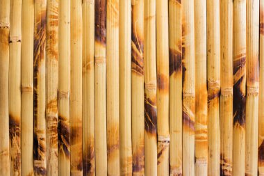 Tahta renkli Japon bambu hasırının dikey fotoğraf deseni..
