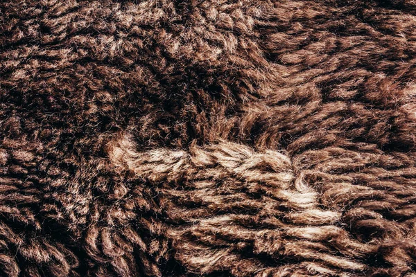 褐色合成毛皮材料的背景特写照片纹理 — 图库照片