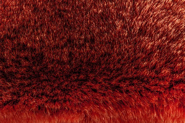 Achtergrond Close Foto Textuur Van Rood Gekleurd Dierlijk Bont Materiaal — Stockfoto