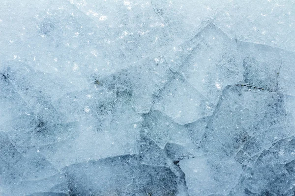 Close Photo Cracked Frozen Snow Ground Covered Ice Texture Background — Stock Photo, Image