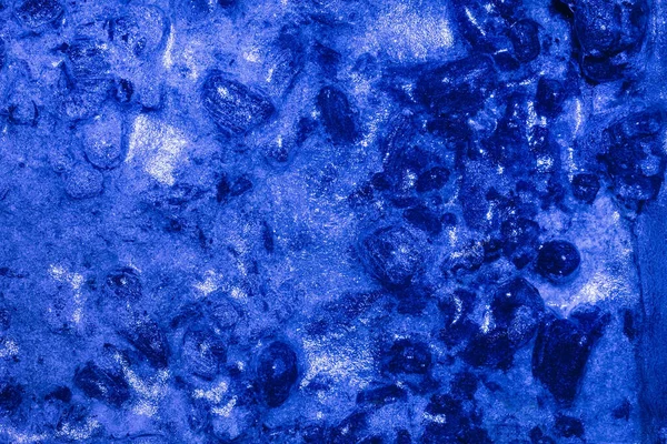 Foto Carbón Madera Congelado Tonificado Azul Cubierto Textura Superficie Hielo — Foto de Stock