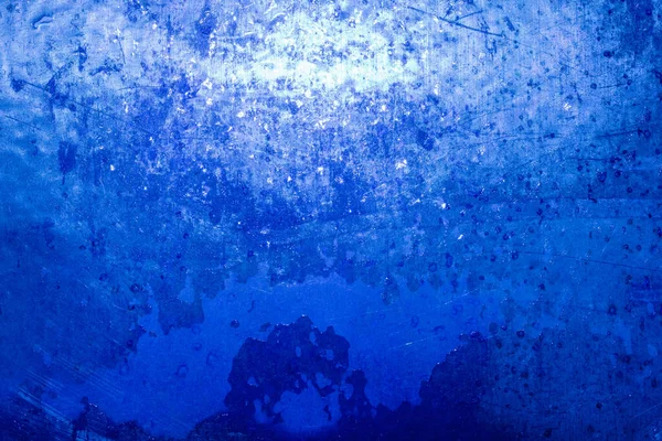 蓝调冰冻金属表面覆盖冰纹理的照片 — 图库照片